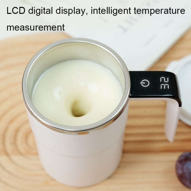 JB-01 Intelligent Temperature Measuring Magnetic LCD Digital Display Automatic Mixing Cup(White)