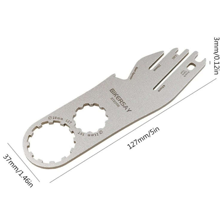 BIKERSAY BT039M 7 In 1 Bicycle Disc Brake Piece Correction Multifunction Wrench Repair Tools