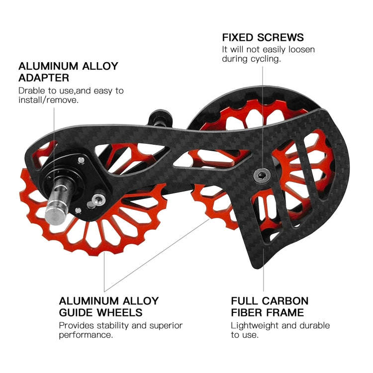 Carbon Fiber Guide Wheel For Road Bike Bicycle Bearing Rear Derailleur Guide Wheel Parts, Model N...