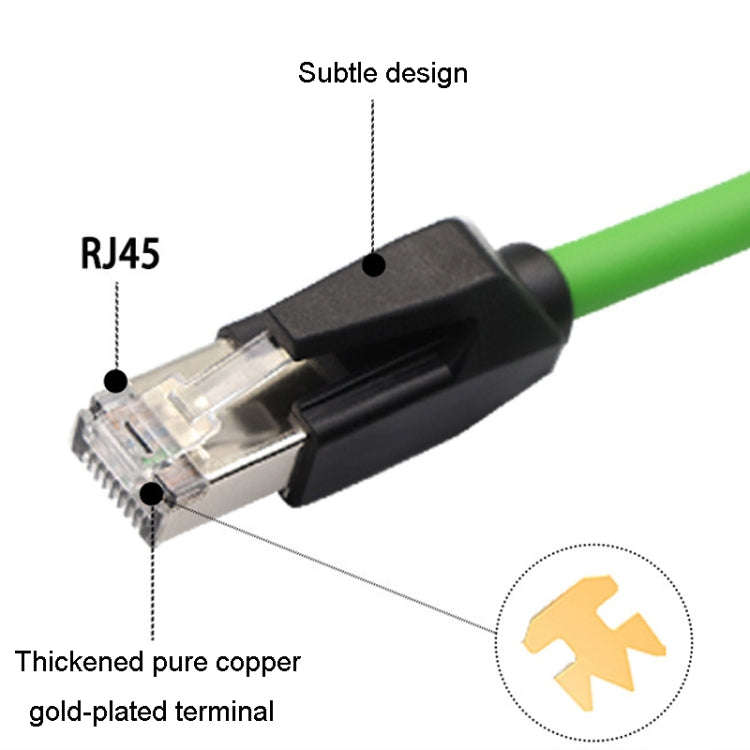 18m CAT6 Double Shielded Gigabit Industrial Cable Vibration-Resistant And Highly Flexible Drag Ch...