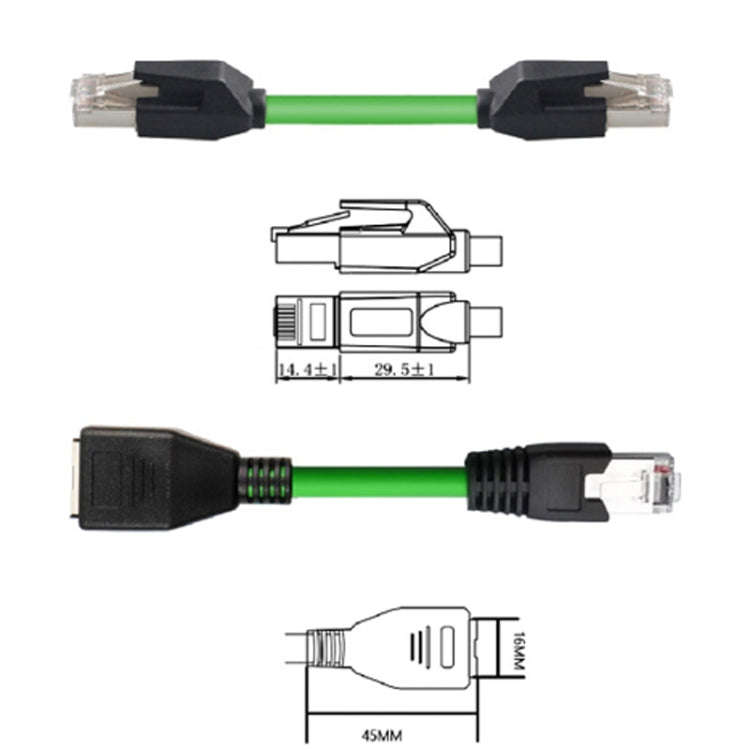 12m CAT6 Double Shielded Gigabit Industrial Cable Vibration-Resistant And Highly Flexible Drag Ch...