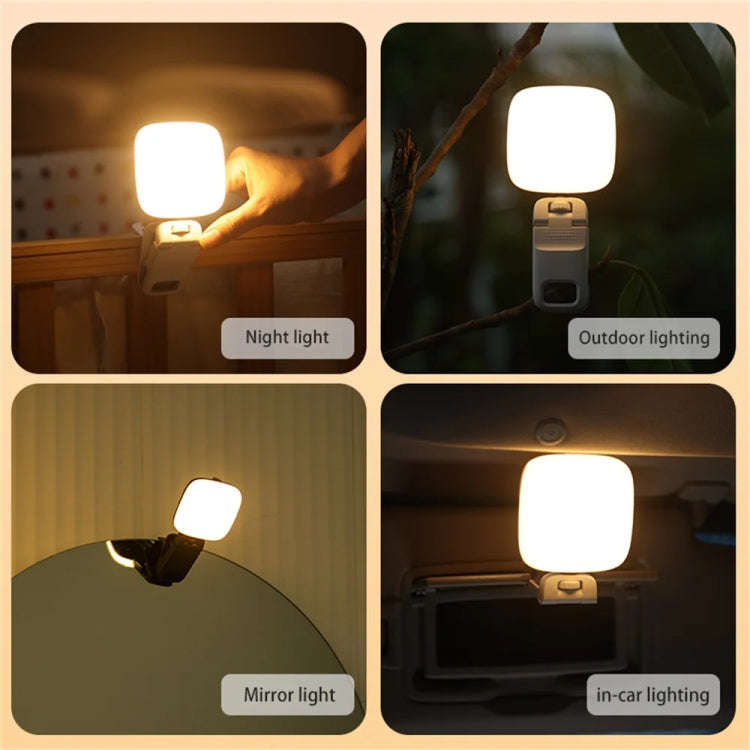 LED Mobile Phone Live Beauty Fill Light USB Charging Camera Pocket Light(Black)