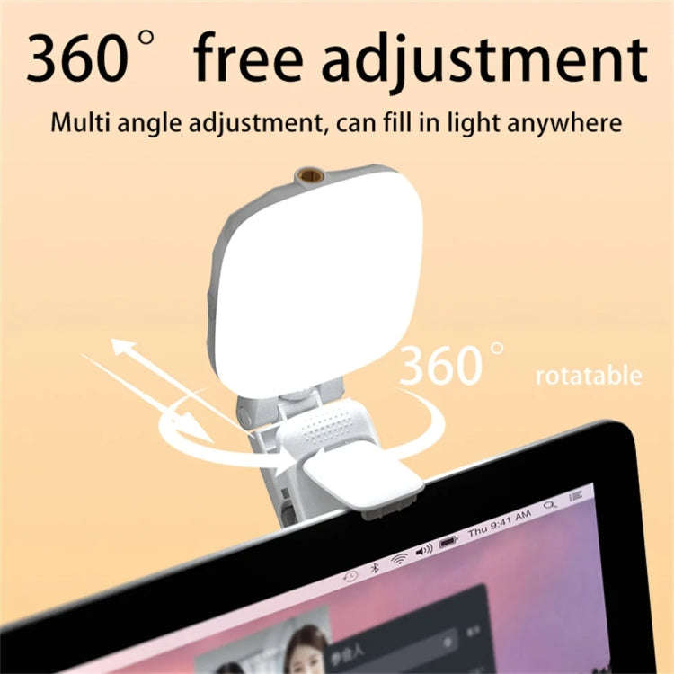 LED Mobile Phone Live Beauty Fill Light USB Charging Camera Pocket Light(Black)