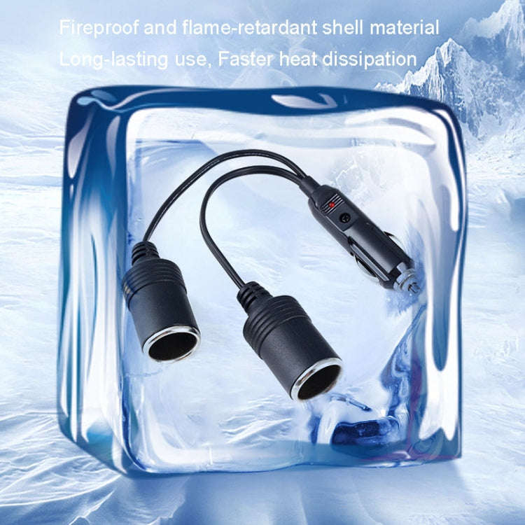 Copper Car Cigarette Lighter Extension 12/24V 10A General 1 Drag 2 Car Charging