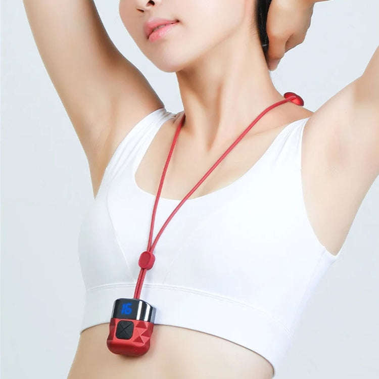 Mini Hanging Neck EMS Pulse Cervical Massager Shoulder and Neck Physiotherapy Instrument(Red)