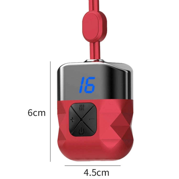Mini Hanging Neck EMS Pulse Cervical Massager Shoulder and Neck Physiotherapy Instrument(Red)