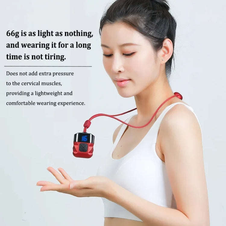 Mini Hanging Neck EMS Pulse Cervical Massager Shoulder and Neck Physiotherapy Instrument(Red)