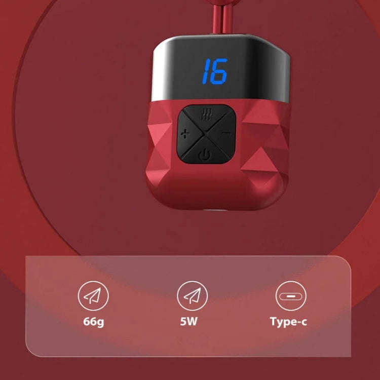 Mini Hanging Neck EMS Pulse Cervical Massager Shoulder and Neck Physiotherapy Instrument(Red)