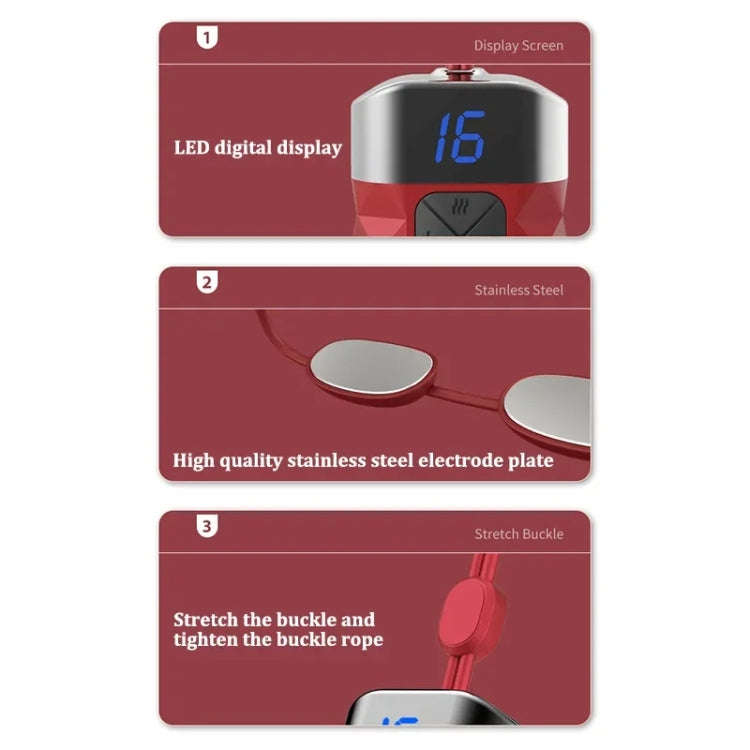 Mini Hanging Neck EMS Pulse Cervical Massager Shoulder and Neck Physiotherapy Instrument(Red)