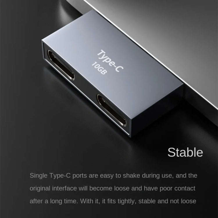 2 x Type-C Female to Type-C Male Type-C Docking Station Computer Charging Data Port Power Adapter