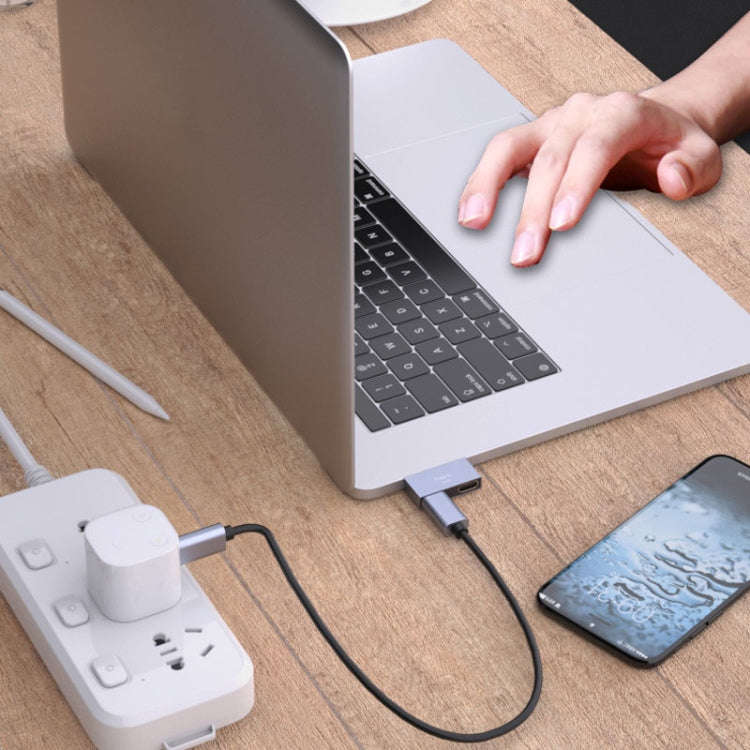 2 x Type-C Female to Type-C Male Type-C Docking Station Computer Charging Data Port Power Adapter