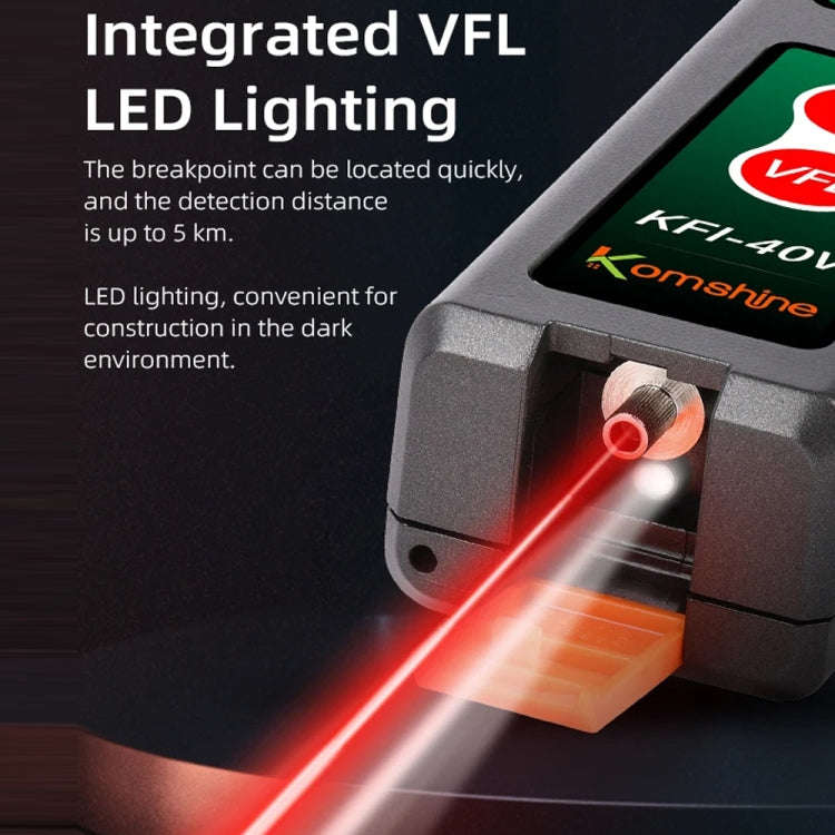Komshine Fiber Optic Identifier Optical Cable Signal Direction Identifier With VFL Red Light 10mW...