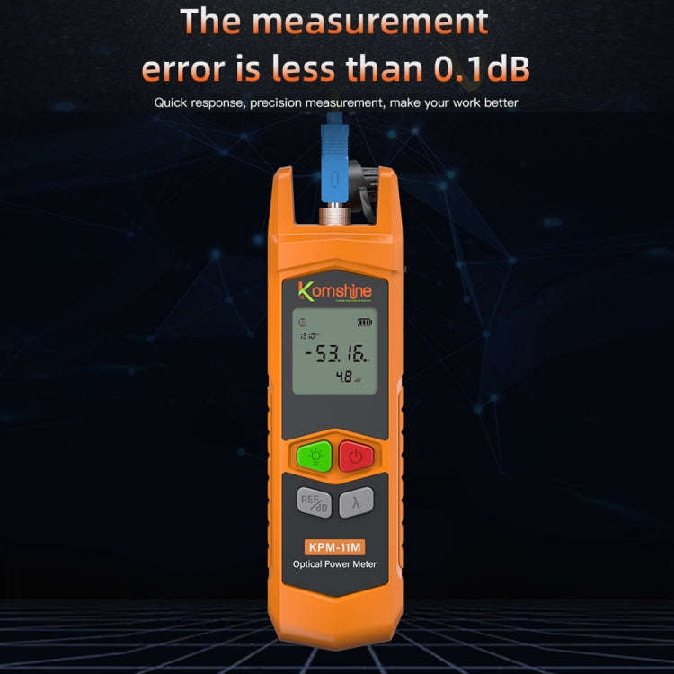 Komshine High Precision Optical Power Meter Mini Fiber Optic Light Attenuation Tester With LED, S...