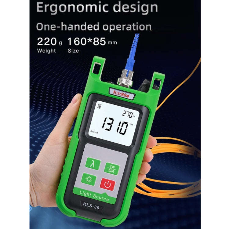 Komshine Handheld Laser Light Source Fiber Tester with LED Backlight, Model: KLS-35-MS