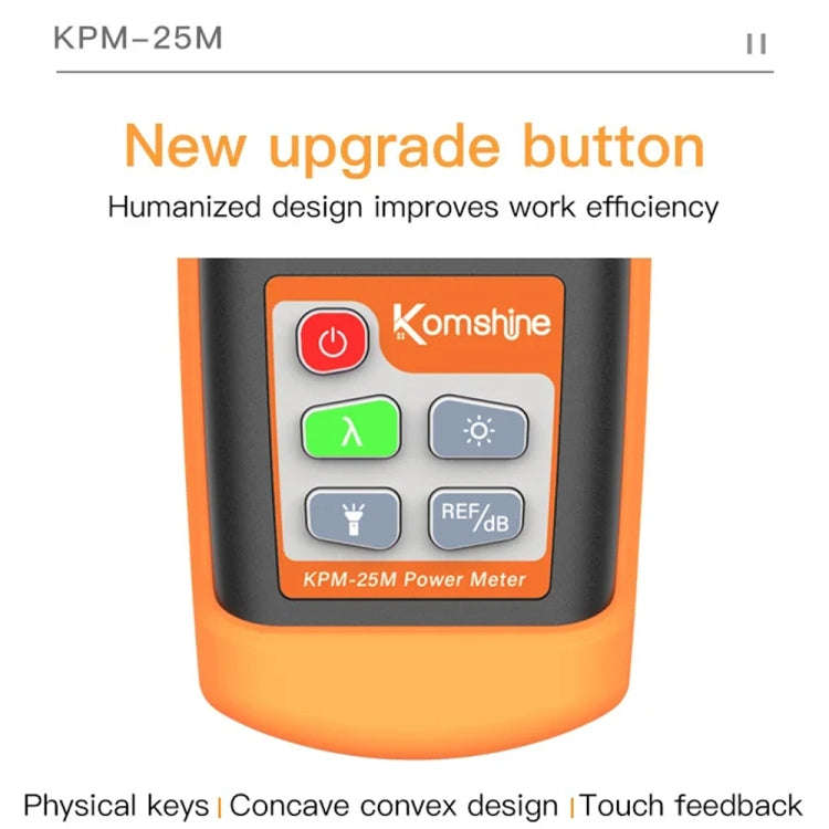 Komshine Mini Handheld Optical Power Meter Fiber Loss Measurement, Specification: KPM-25M-C/-50DB...