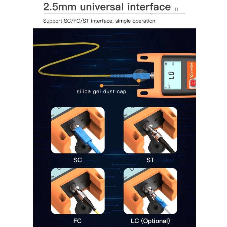 Komshine Mini Handheld Optical Power Meter Fiber Loss Measurement, Specification: KPM-25M-A/-70DB...