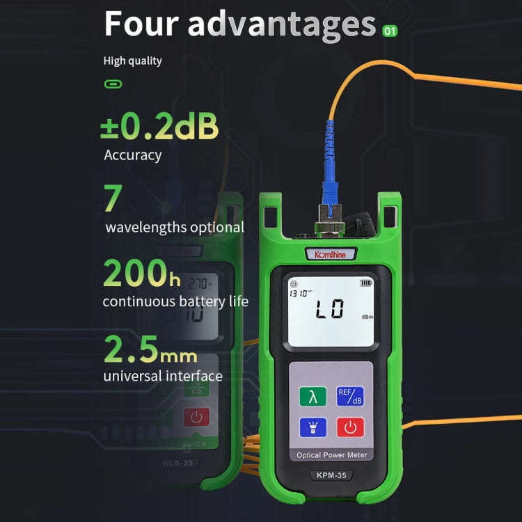 Komshine High-Precision Optical Power Meter Optical Cable Line Tester, Model: KPM-35-C/-50DBM to ...