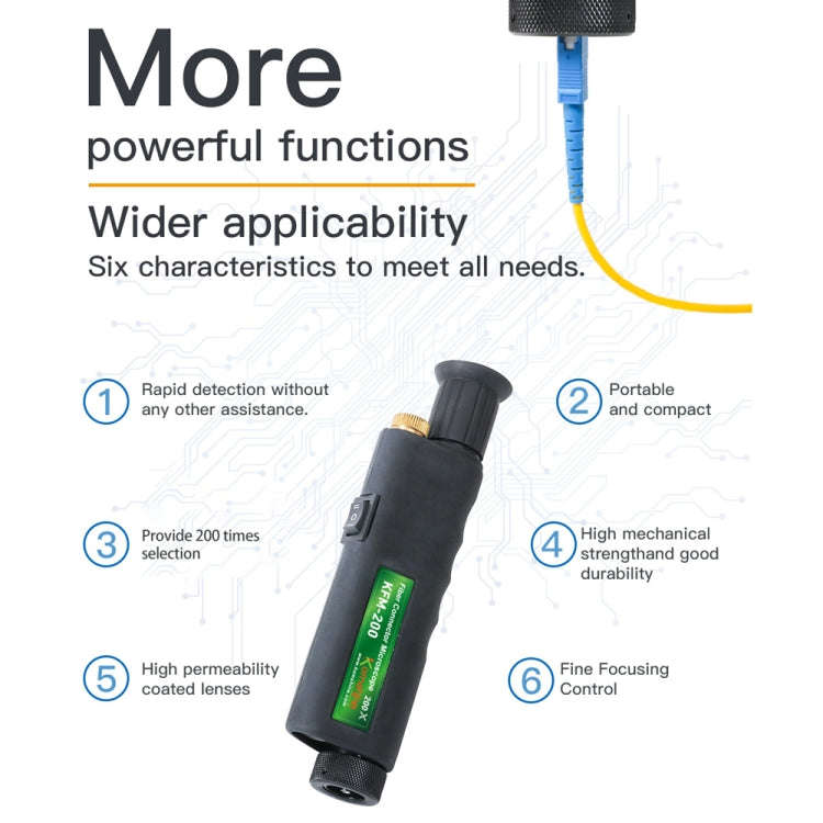 KomShine 200x Handheld Fiber Optic Magnifier Detector(KFM-200)