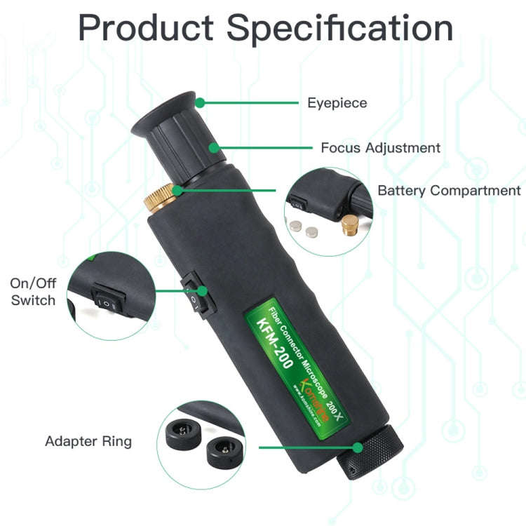 KomShine 200x Handheld Fiber Optic Magnifier Detector(KFM-200)