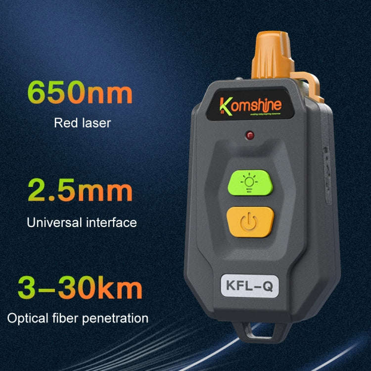 Komshine 20-25km Mini Optical Fiber Breakpoint Positioning Test Red Light Pen, Specification: KFL...