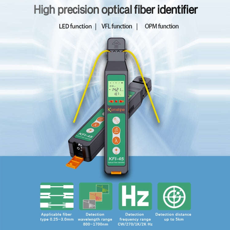 Komshine Optical Fiber Signal Direction Identification Instrument, Model: KFI-45-G