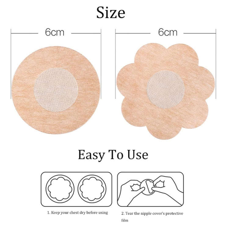 10pcs /Pack Disposable Anti-Bump Invisible Breathable Breast Patch, Model: Flower(OPP Bag)
