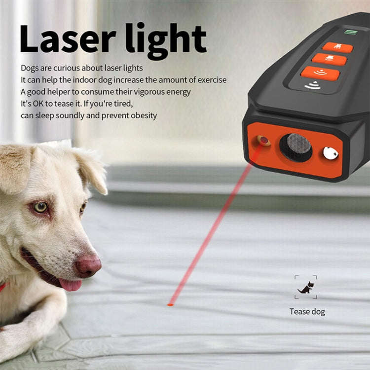 LED Flashing Light Handheld Ultrasonic Bark Arrester Frequency Conversion Dog Training Device(Bla...