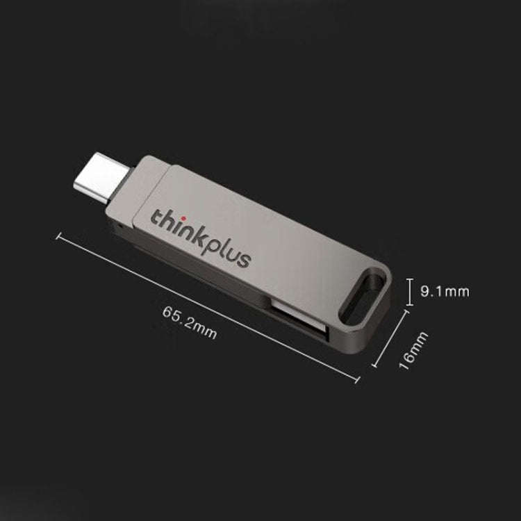 Lenovo Thinkplus MU110 USB3.2+Type-C Dual Interface Rotation Flash Drive, Size: 32GB(Grey)