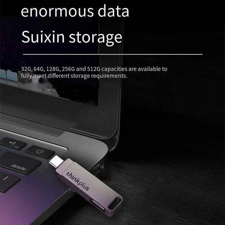 Lenovo Thinkplus MU110 USB3.2+Type-C Dual Interface Rotation Flash Drive, Size: 32GB(Grey)