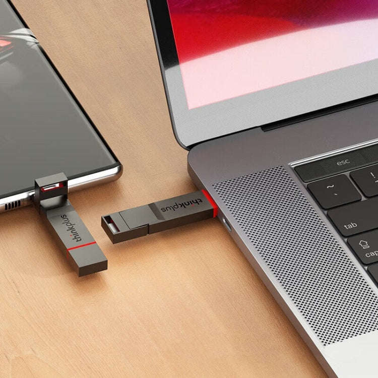 Lenovo Thinkplus TU280PRO USB3.2+Type-C Dual Interface Solid State U Disk, Memory: 256GB(Dark gray)