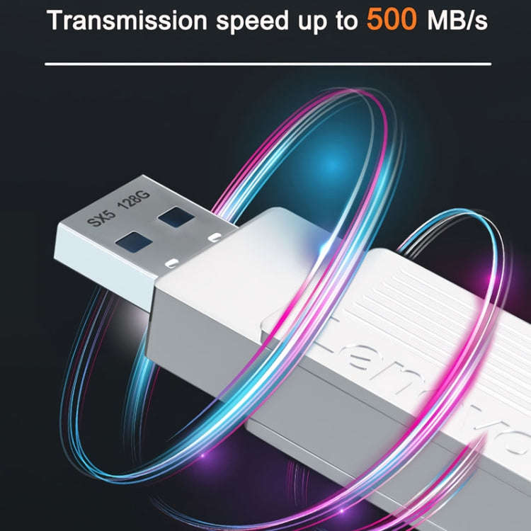 Lenovo SX5 Pro USB3.2+Type-C Dual Interface Mobile Solid State Flash Drive, Memory: 1T(Silver)