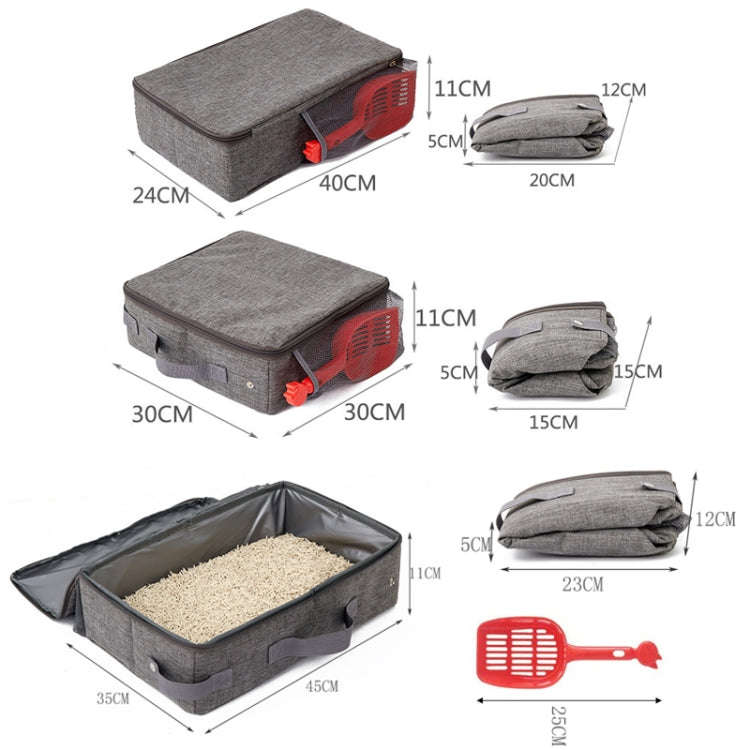 24x40cm Foldable Oxford Cloth Portable Cat Litter Box Pet Bag