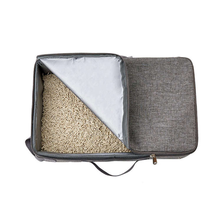 24x40cm Foldable Oxford Cloth Portable Cat Litter Box Pet Bag