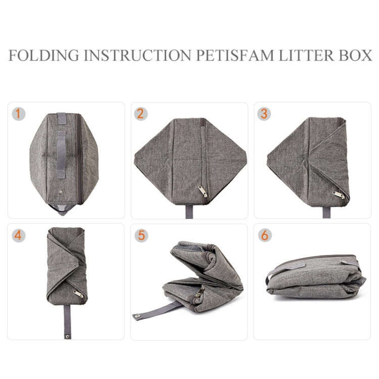 24x40cm Foldable Oxford Cloth Portable Cat Litter Box Pet Bag
