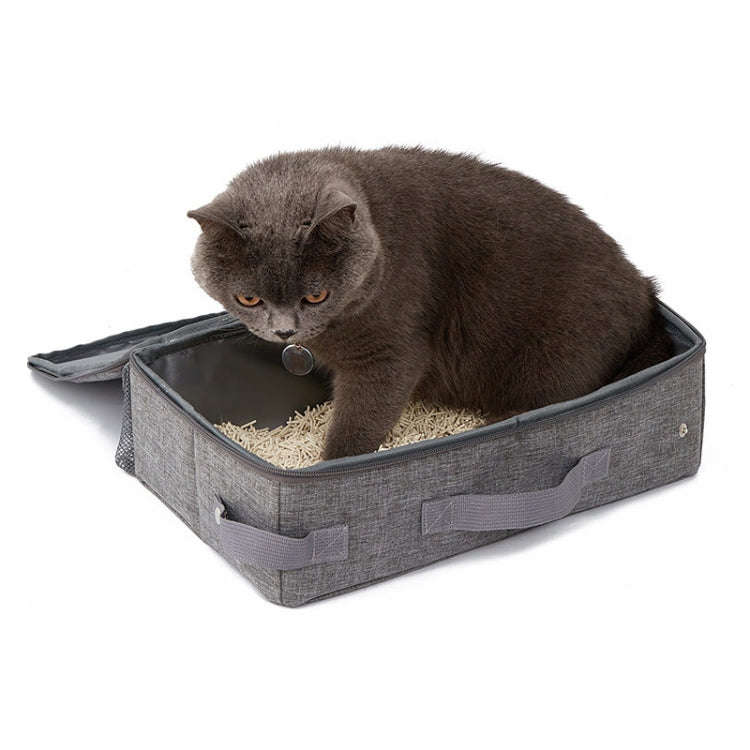 24x40cm Foldable Oxford Cloth Portable Cat Litter Box Pet Bag