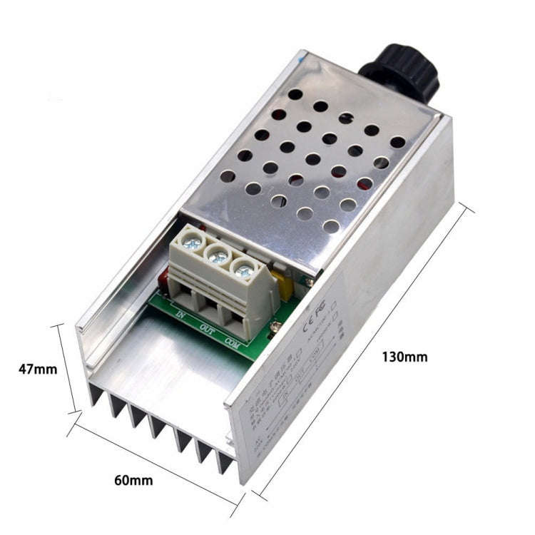 10000W High Power SCR Speed Controller Voltage Regulator Dimmer Thermostat With Shell
