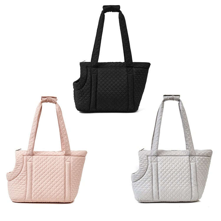 Pet Handbag Autumn And Winter Shoulder Cat Outing Bag, Color: Light Gray