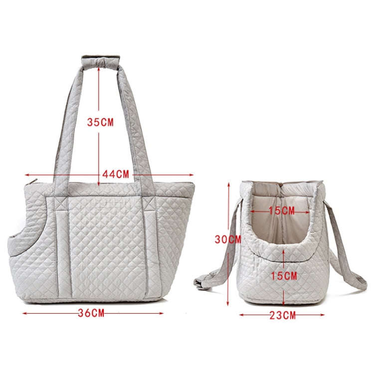 Pet Handbag Autumn And Winter Shoulder Cat Outing Bag, Color: Light Gray