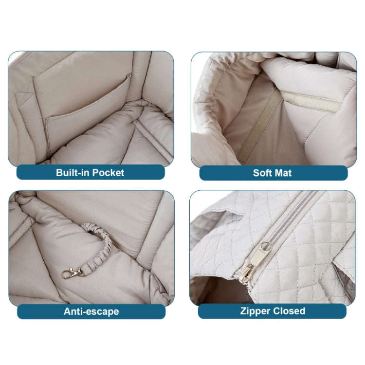 Pet Handbag Autumn And Winter Shoulder Cat Outing Bag, Color: Light Gray