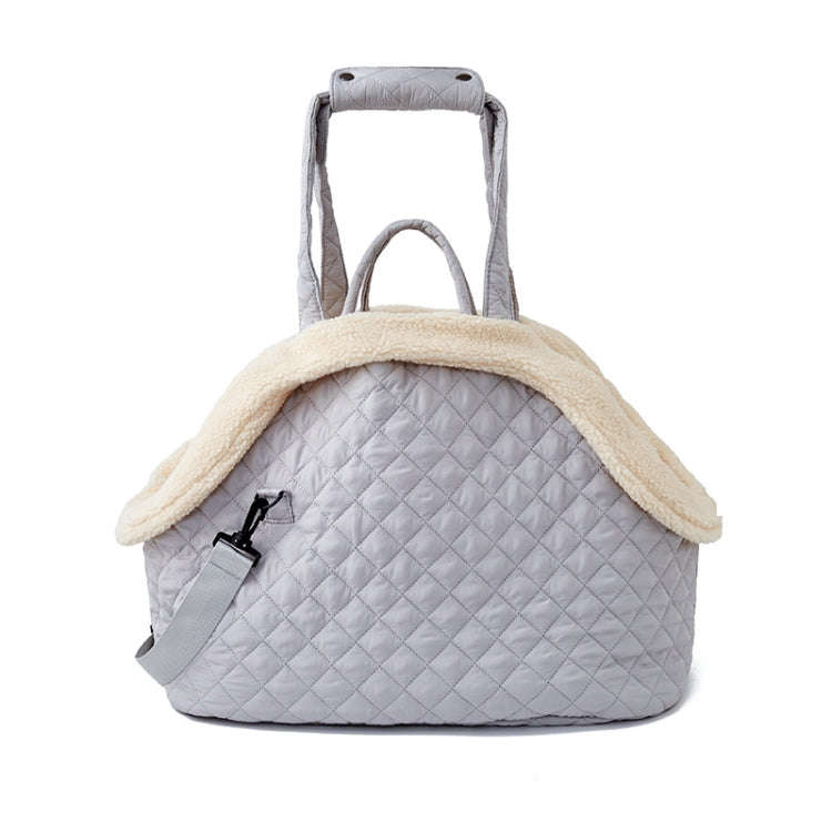 Pet Handbag Autumn And Winter Shoulder Cat Outing Bag, Color: Large Light Gray