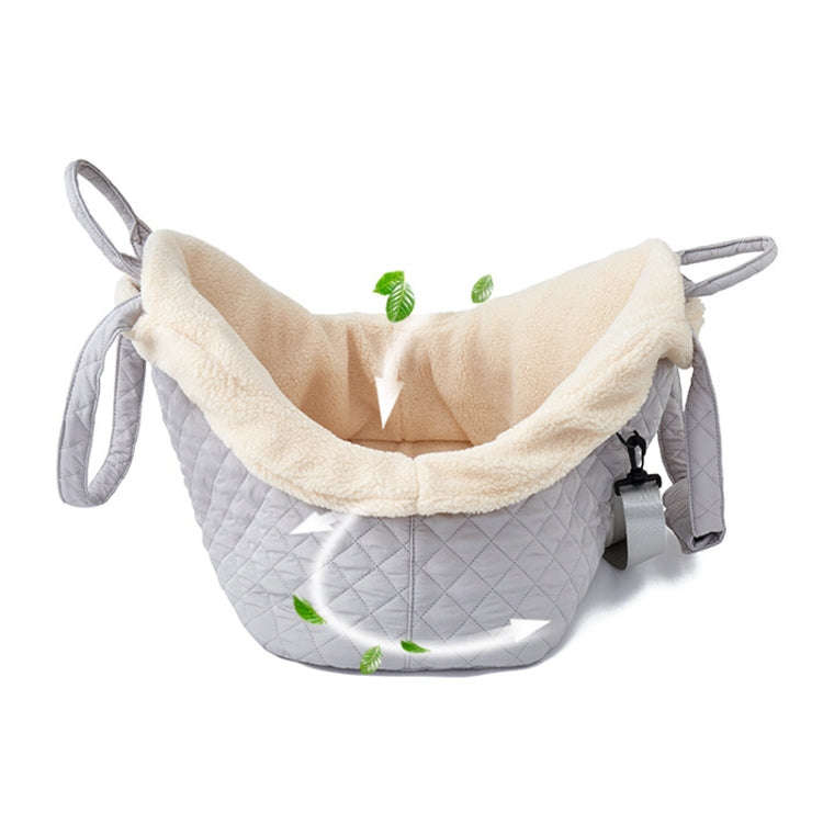 Pet Handbag Autumn And Winter Shoulder Cat Outing Bag, Color: Large Light Gray