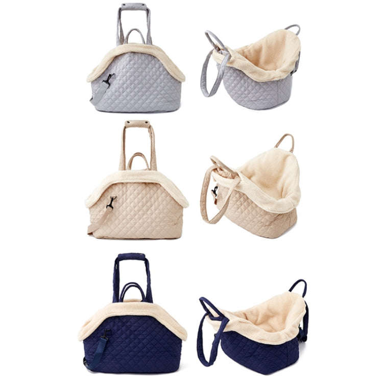 Pet Handbag Autumn And Winter Shoulder Cat Outing Bag, Color: Large Navy Blue