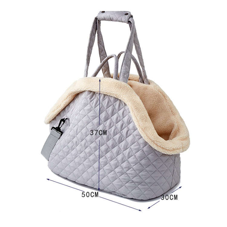 Pet Handbag Autumn And Winter Shoulder Cat Outing Bag, Color: Large Navy Blue