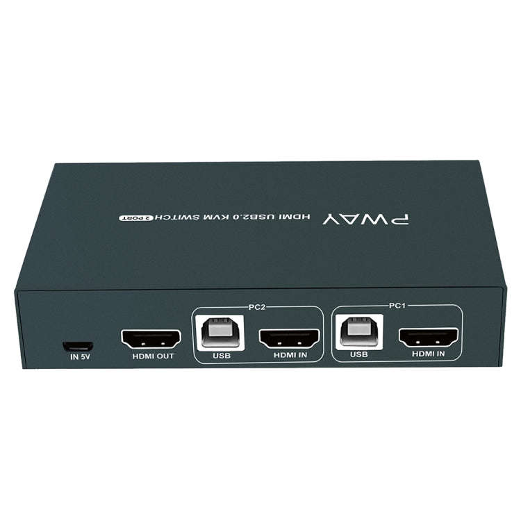 PWAY PW-S7201H 2 In 1 Out HDMI KVM Switch 4K HD Video Screen Cutter