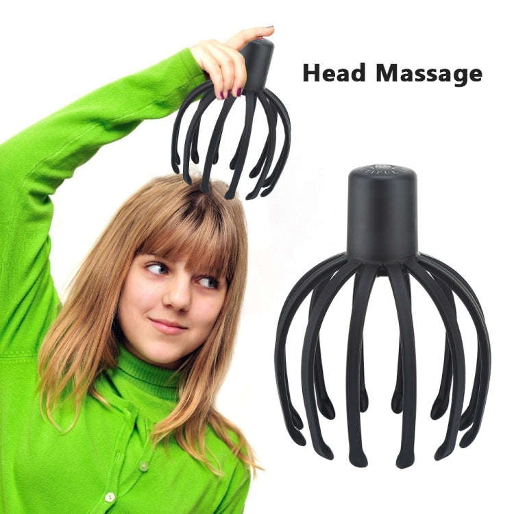 Electrical Scalp Massager Multi-Claw Vibrating Stress Relief Stimulating Hair Scratcher(Black)