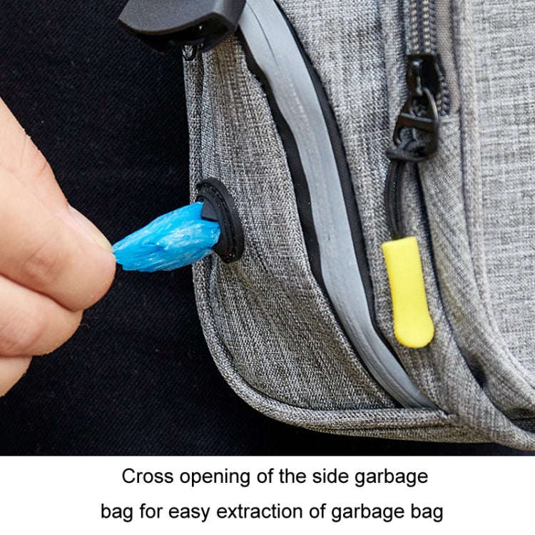 25x17x12cm Portable Pet Training Bag For Outings Dog Pet Snack Waist Bag(Dark Gray+Blue)