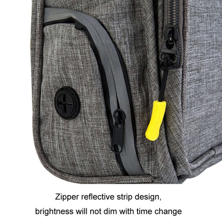 25x17x12cm Portable Pet Training Bag For Outings Dog Pet Snack Waist Bag(Dark Gray+Blue)