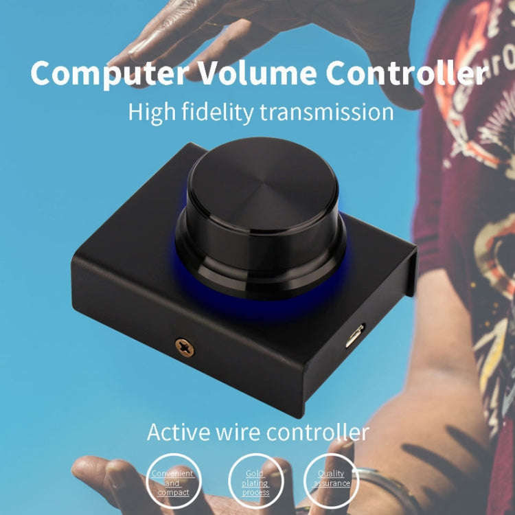 PC Computer Peripherals Mini Switch Wired Volume Adjuster(Black)