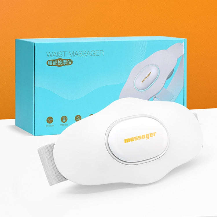 Y2 EMS Pulse Hot Compress Lumbar Massager Multifunctional Voice Broadcast Massage Belt(White)