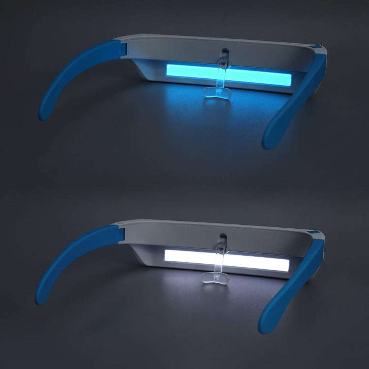SAD Light Therapy Glasses Wearable UV-Free Blue & White LED Light Therapy Lamp English Version